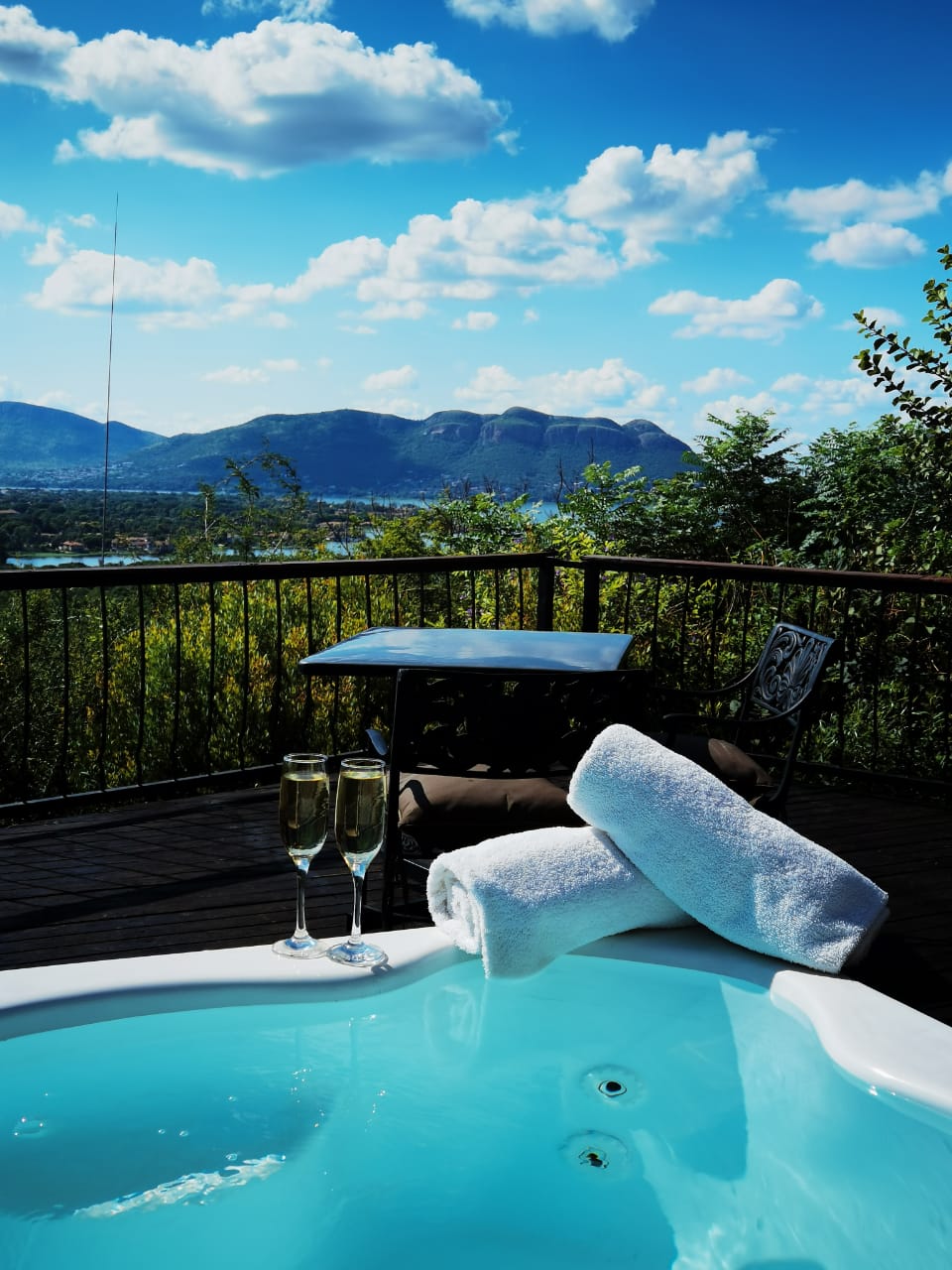 Cabin deck view at Heritage Cabin Jacuzzi Suite