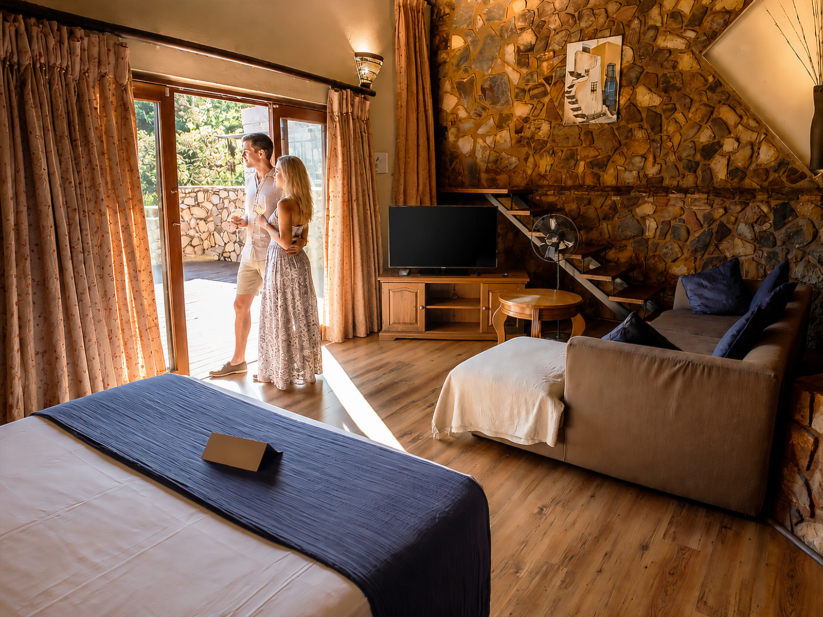 Panorama View Rooms in Hartbeespoort with elevated mountain views at La Montagne Guest Lodge