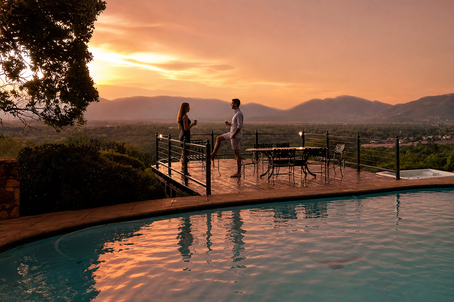 Romantic Jacuzzi suites in Hartbeespoort at La Montagne Guest Lodge near Johannesburg and Pretoria