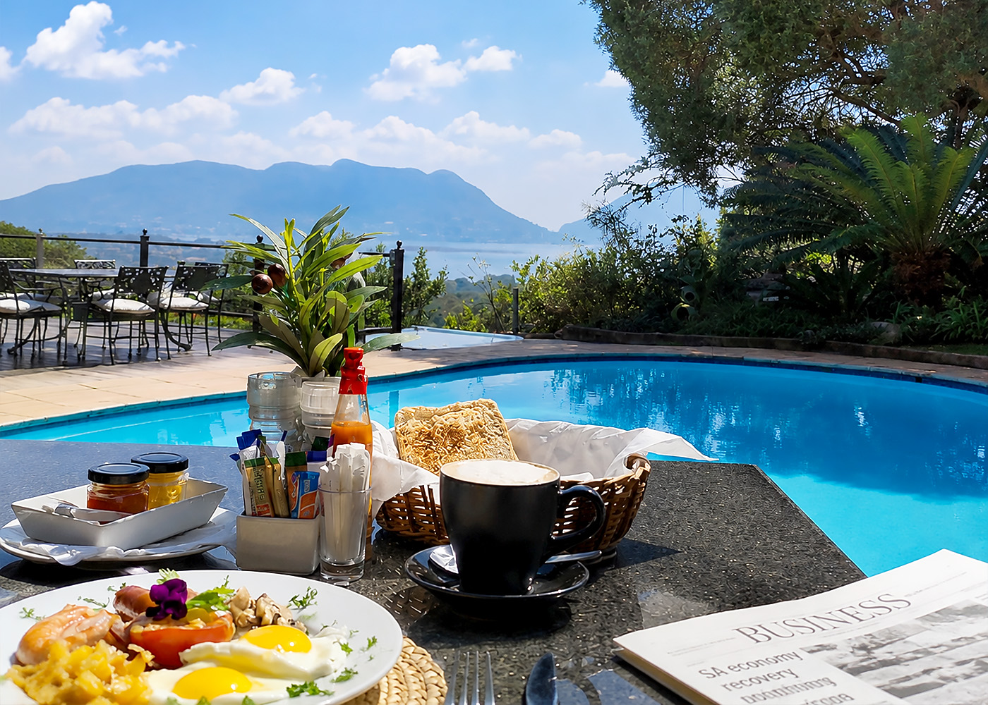 Scenic accommodation in Hartbeespoort with mountain view rooms and peaceful stays at La Montagne Guest Lodge