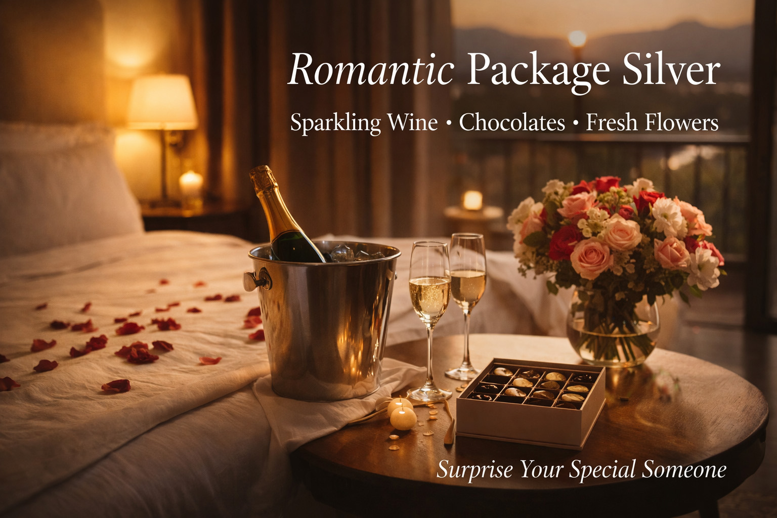 Anniversary getaway in Hartbeespoort with romantic package add-ons