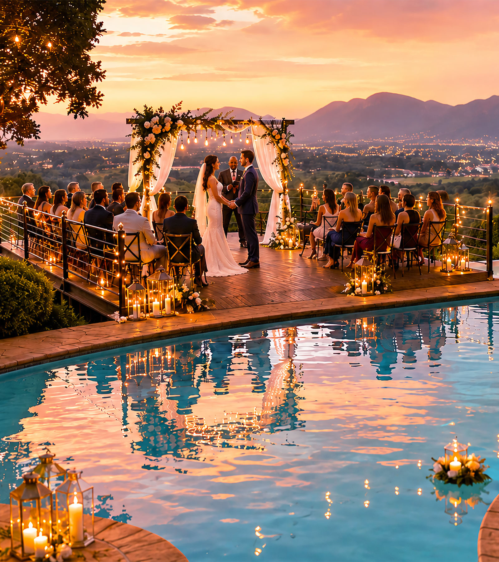 Wedding weekend venue in Hartbeespoort with accommodation at La Montagne Guest Lodge
